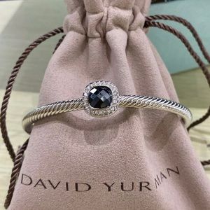 David Yurman Hematite and Diamond Cable Bracelet